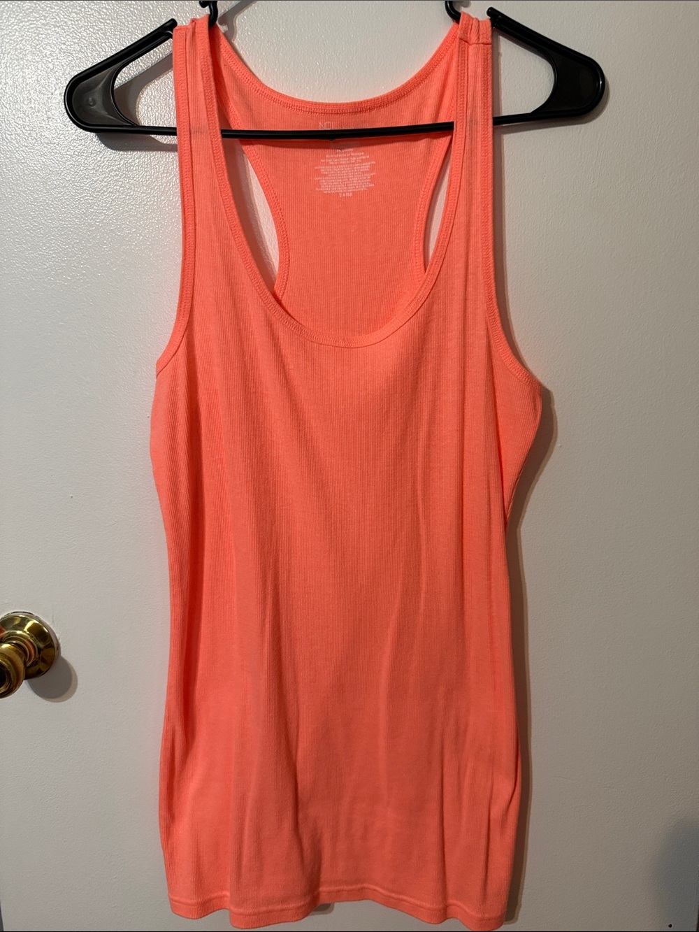 No Boundaries Coral Racerback Tank Top